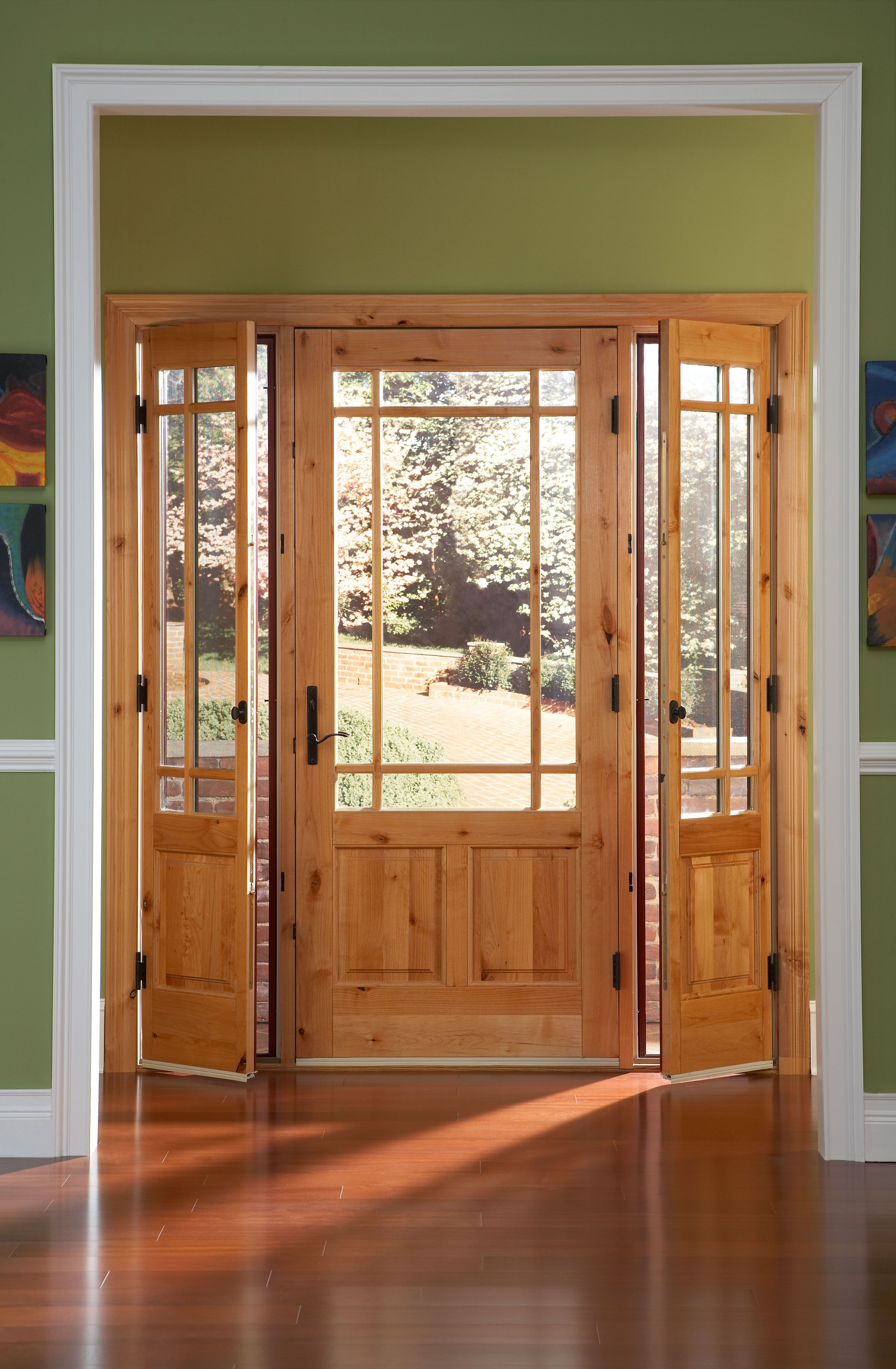 Ashworthr Entry Door With Venting Sidelites Woodgrain Millwork with sizing 3224 X 4926