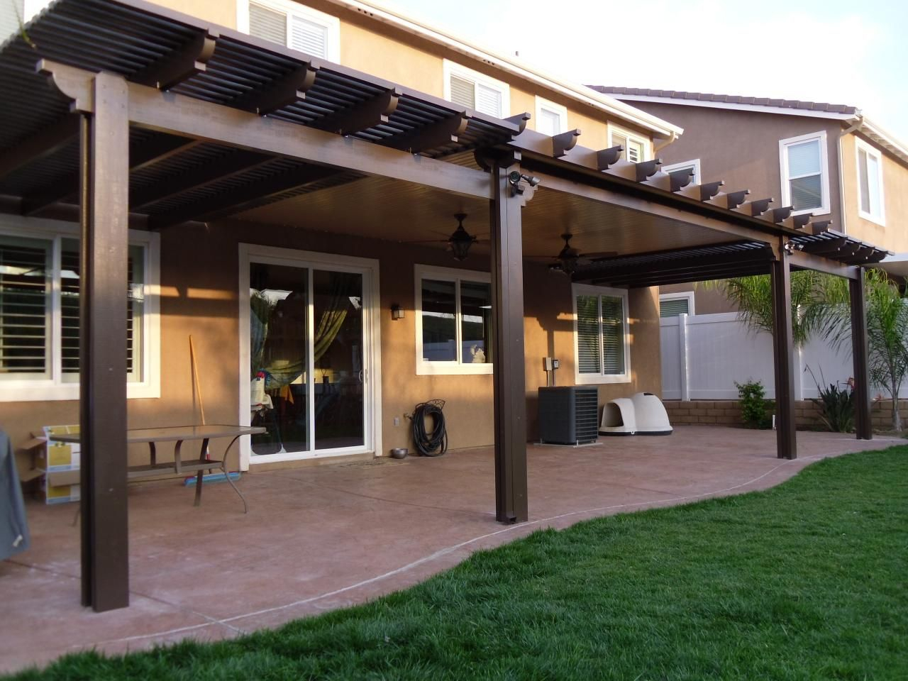 Combination Solid And Open Lattice Alumawood Patio Cover Menifee intended for sizing 1280 X 960