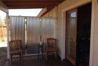 Diy Corrugated Privacy Screen And Wind Break Backyard Outdoor intended for measurements 3264 X 2448