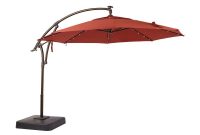 Hampton Bay 11 Ft Led Offset Patio Umbrella In Sunbrella Henna for size 1000 X 1000