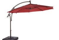 Hampton Bay 11 Ft Led Round Offset Patio Umbrella In Chili Red pertaining to measurements 1000 X 1000