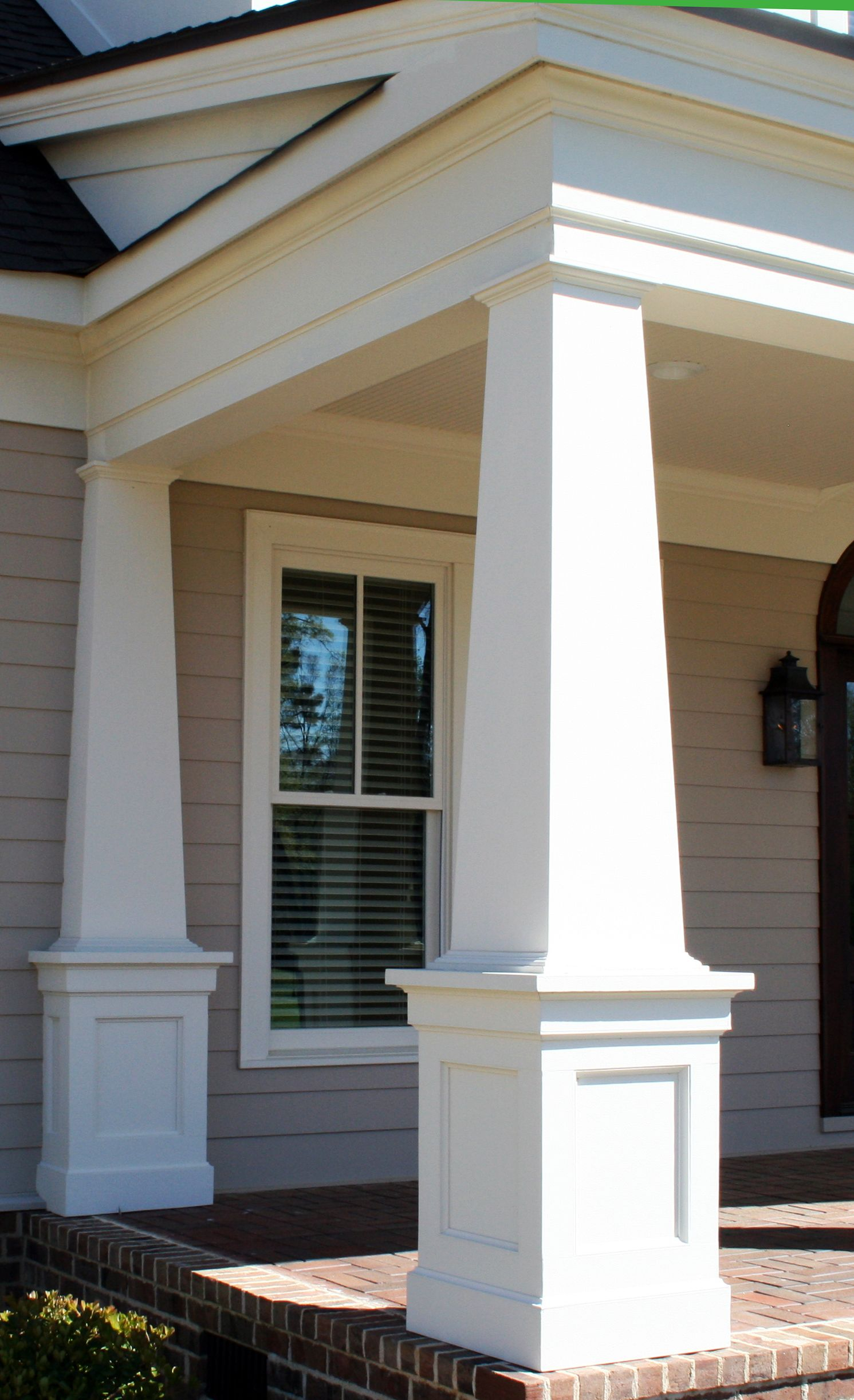 I Love The Horizontalroof Line Trim Work On This The Columns Aren within size 1491 X 2445