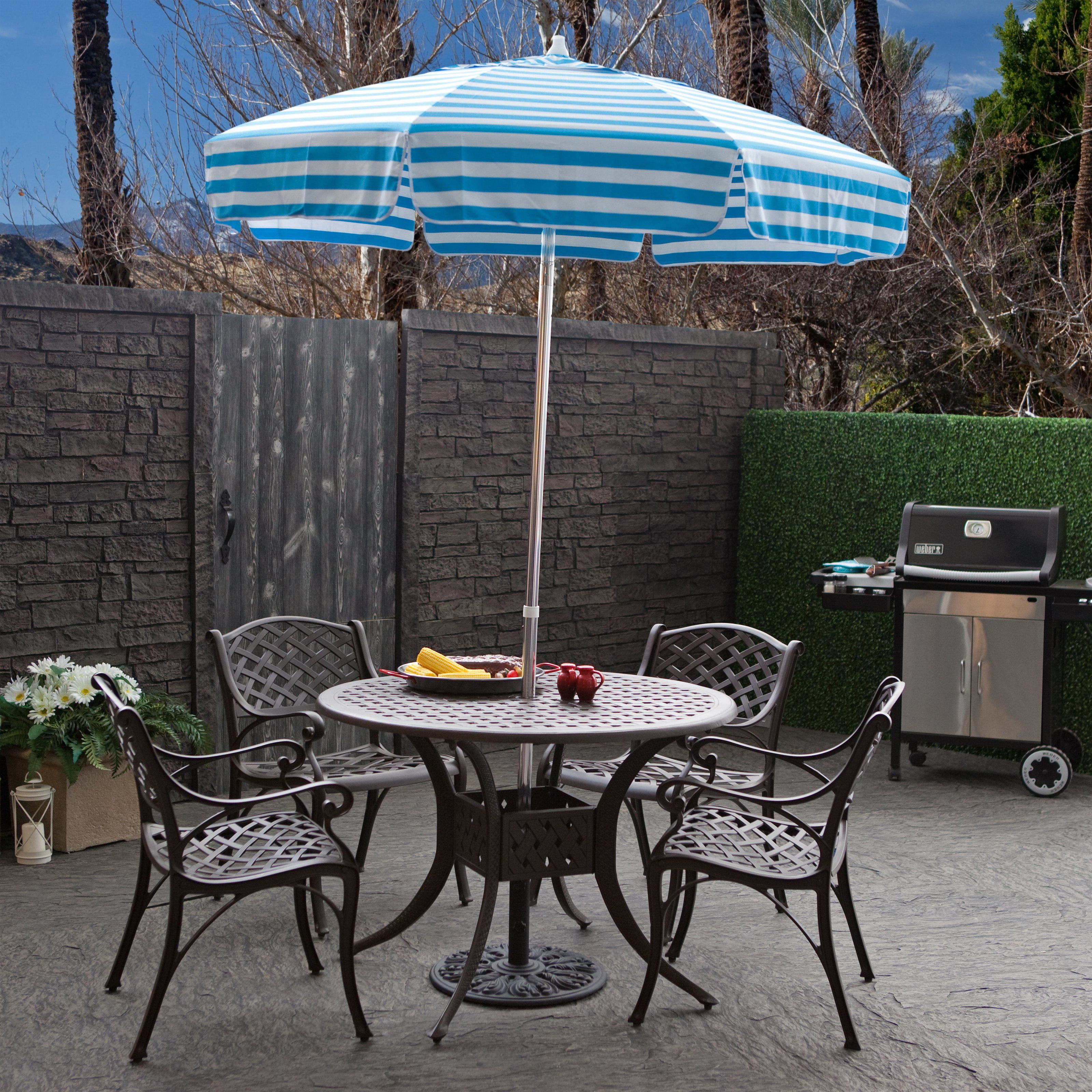Incredible Patio Table Umbrellas Destinationgear 6 Ft Aluminum intended for dimensions 3200 X 3200