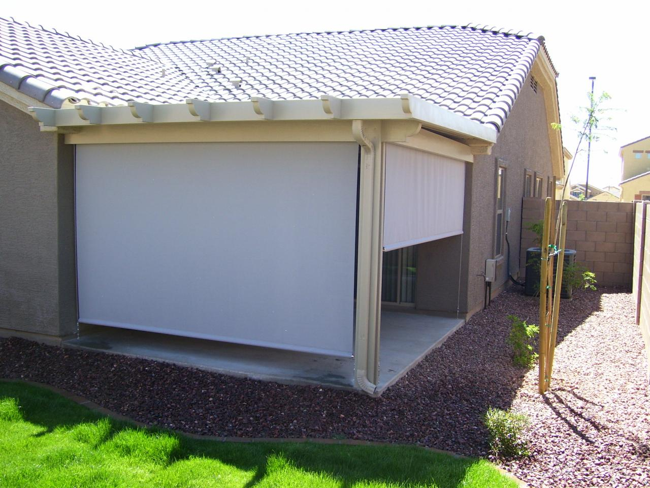 Inspirations Roll Down Shades With Alumawood Patio Cover With Roll regarding size 1280 X 960