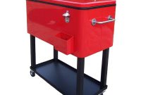 Oakland Living 80 Qt Steel Red Patio Cooler Cart 90010 Rd The with proportions 1000 X 1000