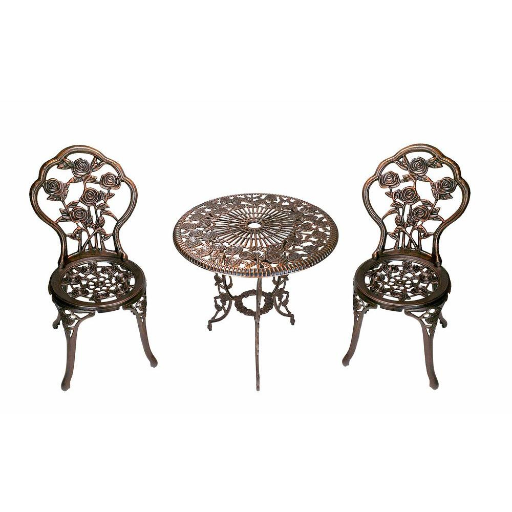 Oakland Living Rose 3 Piece Patio Bistro Table Set 3705 Ab The for sizing 1000 X 1000