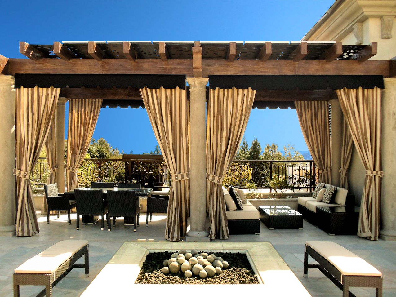 Outdoor Curtains Drapes Shades Superior Awning Dma Homes 74476 throughout proportions 1277 X 958