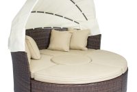 Outdoor Patio Sofa Furniture Round Retractable Canopy Daybed Brown for measurements 2600 X 2600