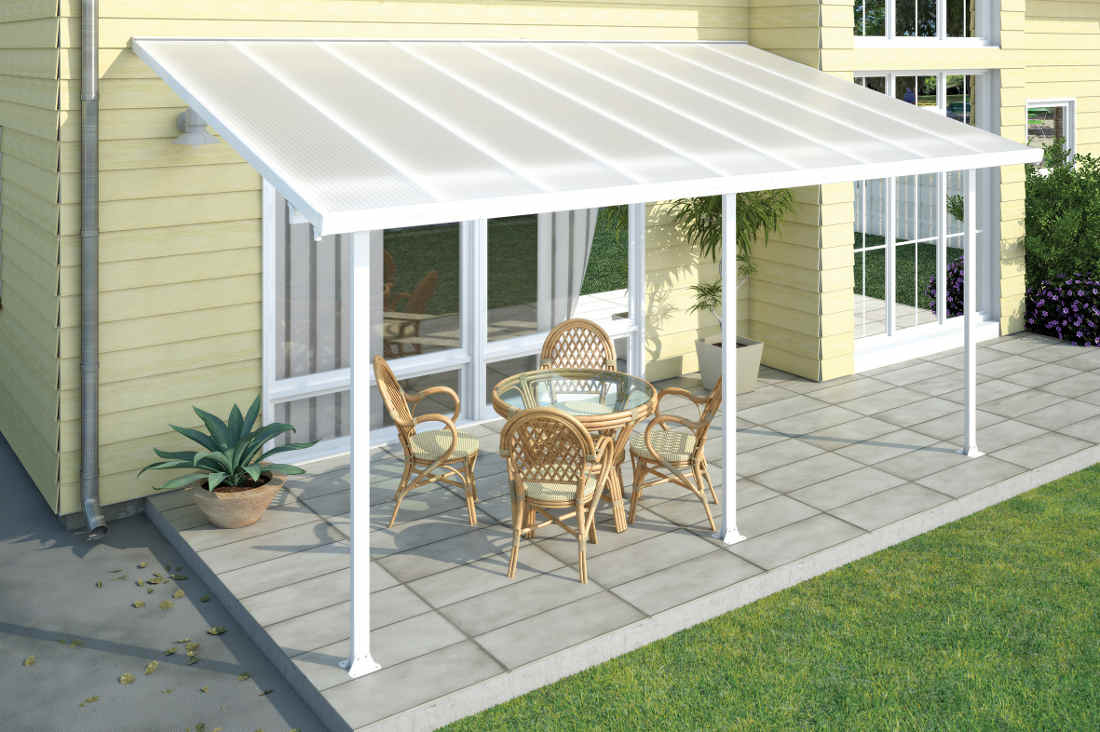 Palram Feria 10x20 Patio Cover White Hg9320 Free Shipping with size 1100 X 732