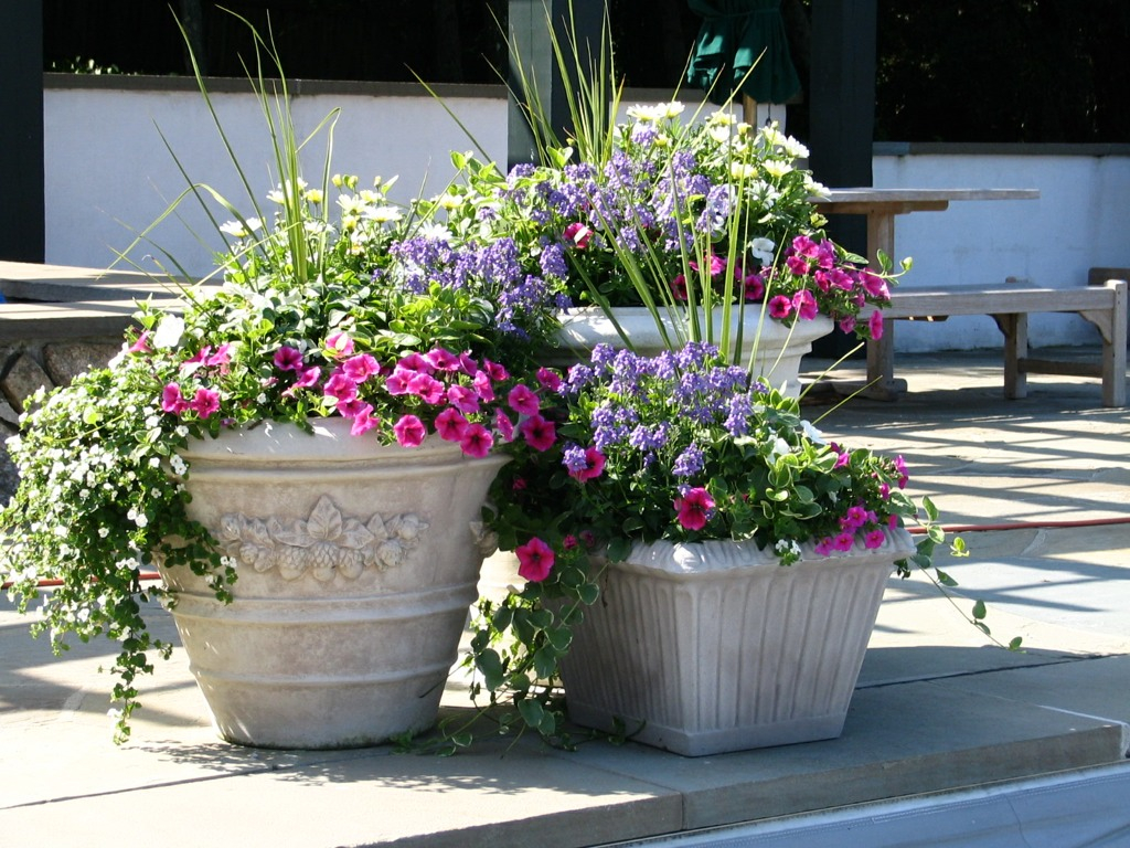 Patio Flower Pots Sportwholehousefansco regarding size 1024 X 768