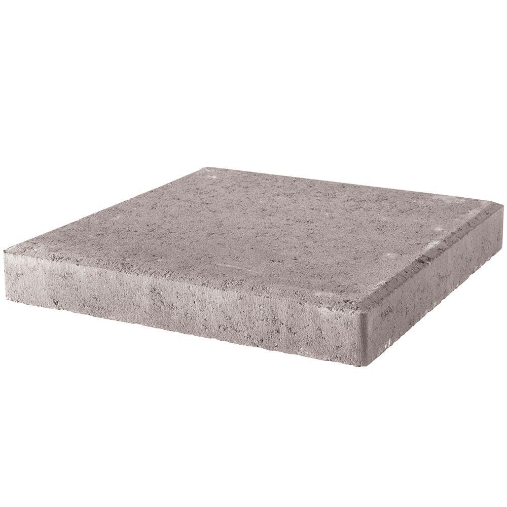 Pavestone 24 In X 24 In X 2 In Pewter Square Concrete Step Stone with measurements 1000 X 1000