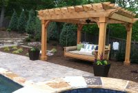 Pergola And Swing Bed Love The Fan Over This One Back Porch inside measurements 2592 X 1936