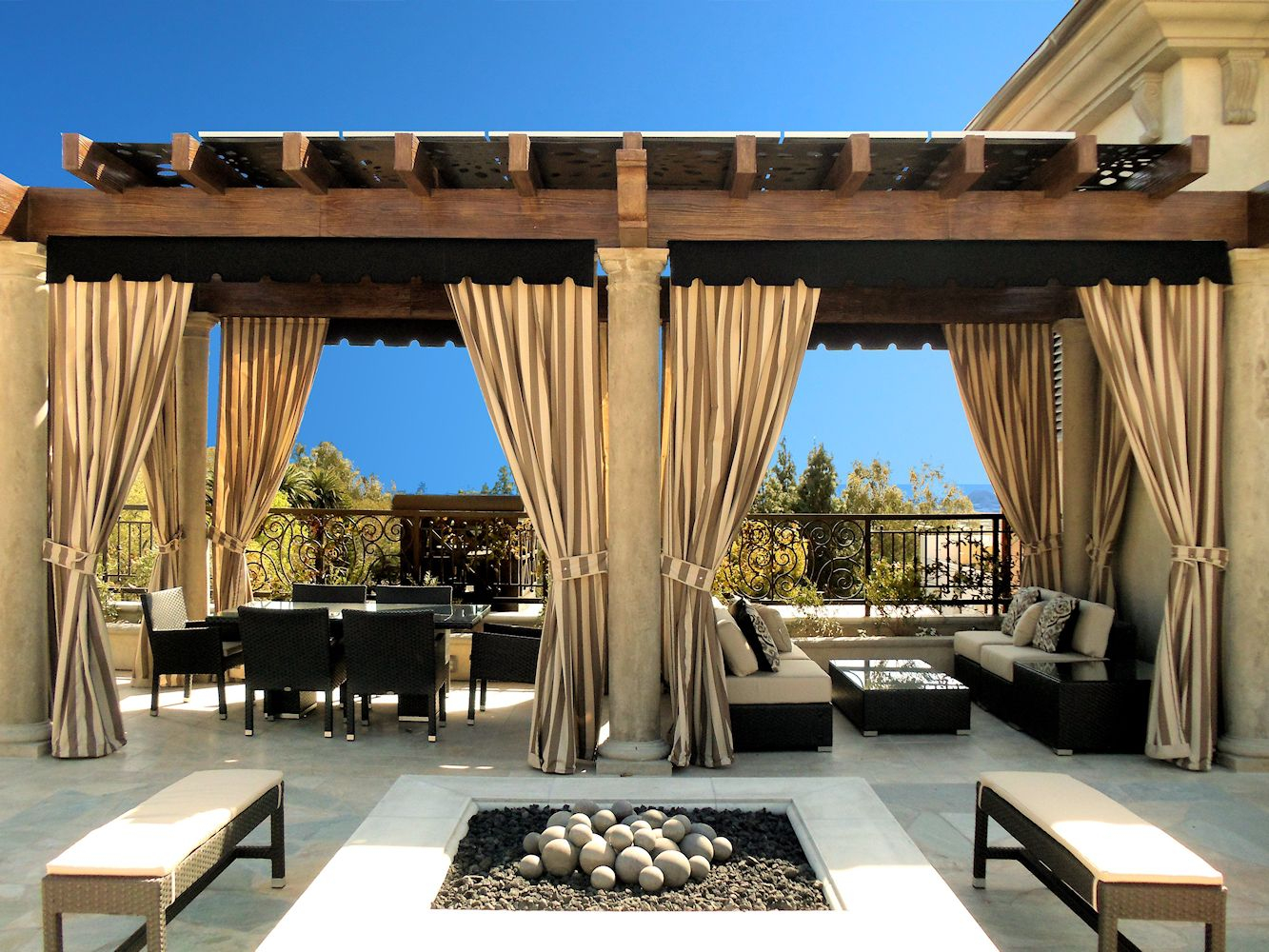 Pergola Design Ideas Outdoor Curtains For Pergola Patio Drapes 5 with regard to sizing 1333 X 1000