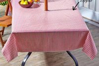 Red 90 Long Zippered Vinyl Umbrella Hole Table Cover Outdoor Patio pertaining to sizing 819 X 1000