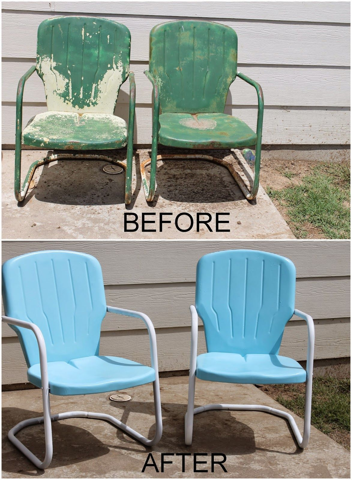 Repaint Old Metal Patio Chairs Diy Paint Outdoor Metal Motel Chairs regarding dimensions 1173 X 1600