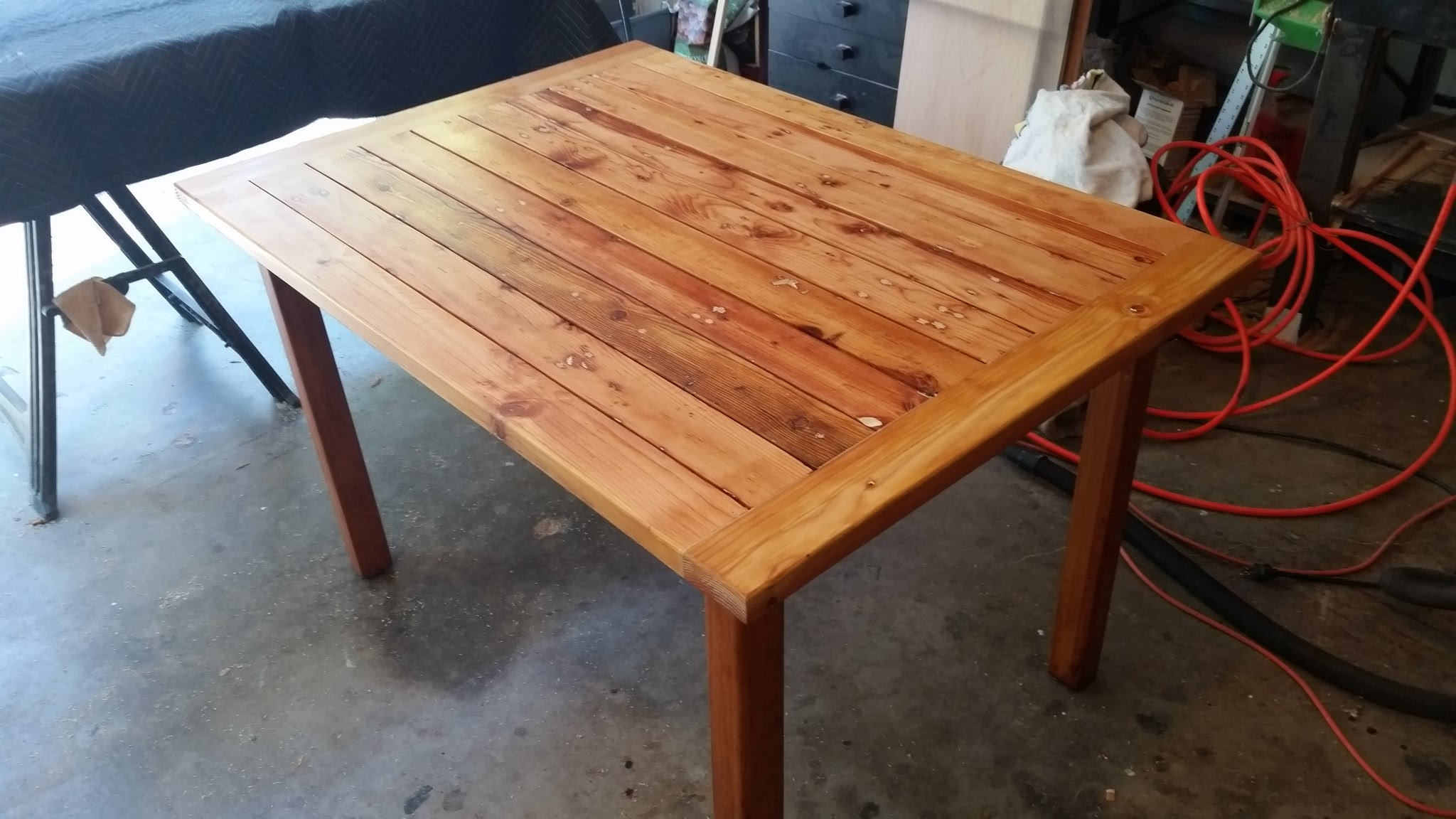 Rustic Table Made From Scrap Wood Great Patio Table Easy To Make pertaining to proportions 2048 X 1152