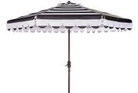 Safavieh Maui Single Scallop Striped 9 Crank Outdoor Umbrella inside size 1600 X 1600