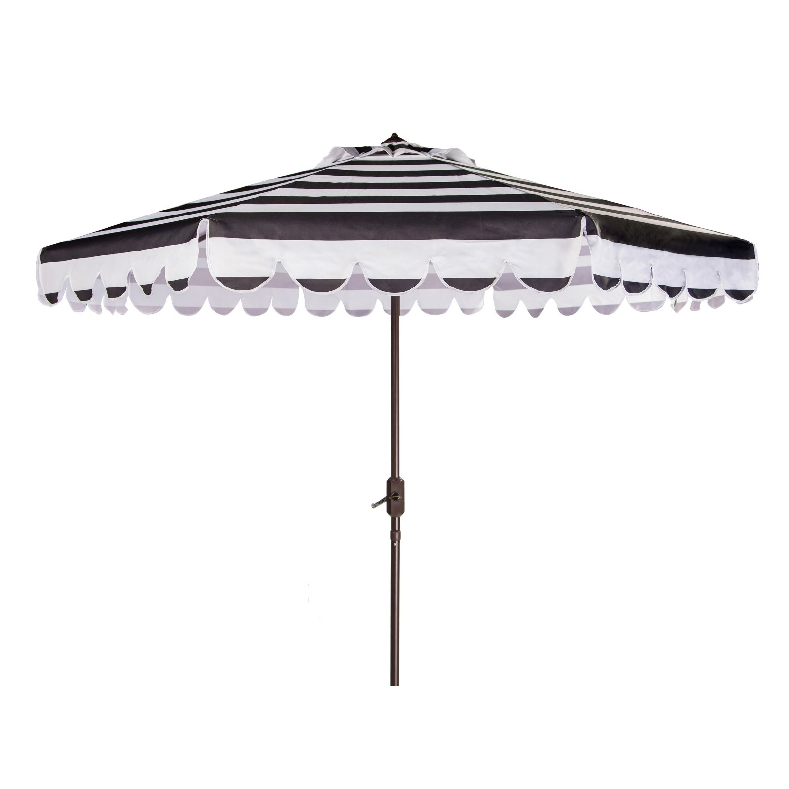 Safavieh Maui Single Scallop Striped 9 Crank Outdoor Umbrella inside size 1600 X 1600