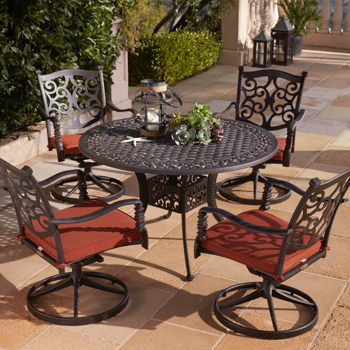 San Marco 48 Inch Round Cast Aluminum Table Dining Furniture with sizing 1200 X 1200