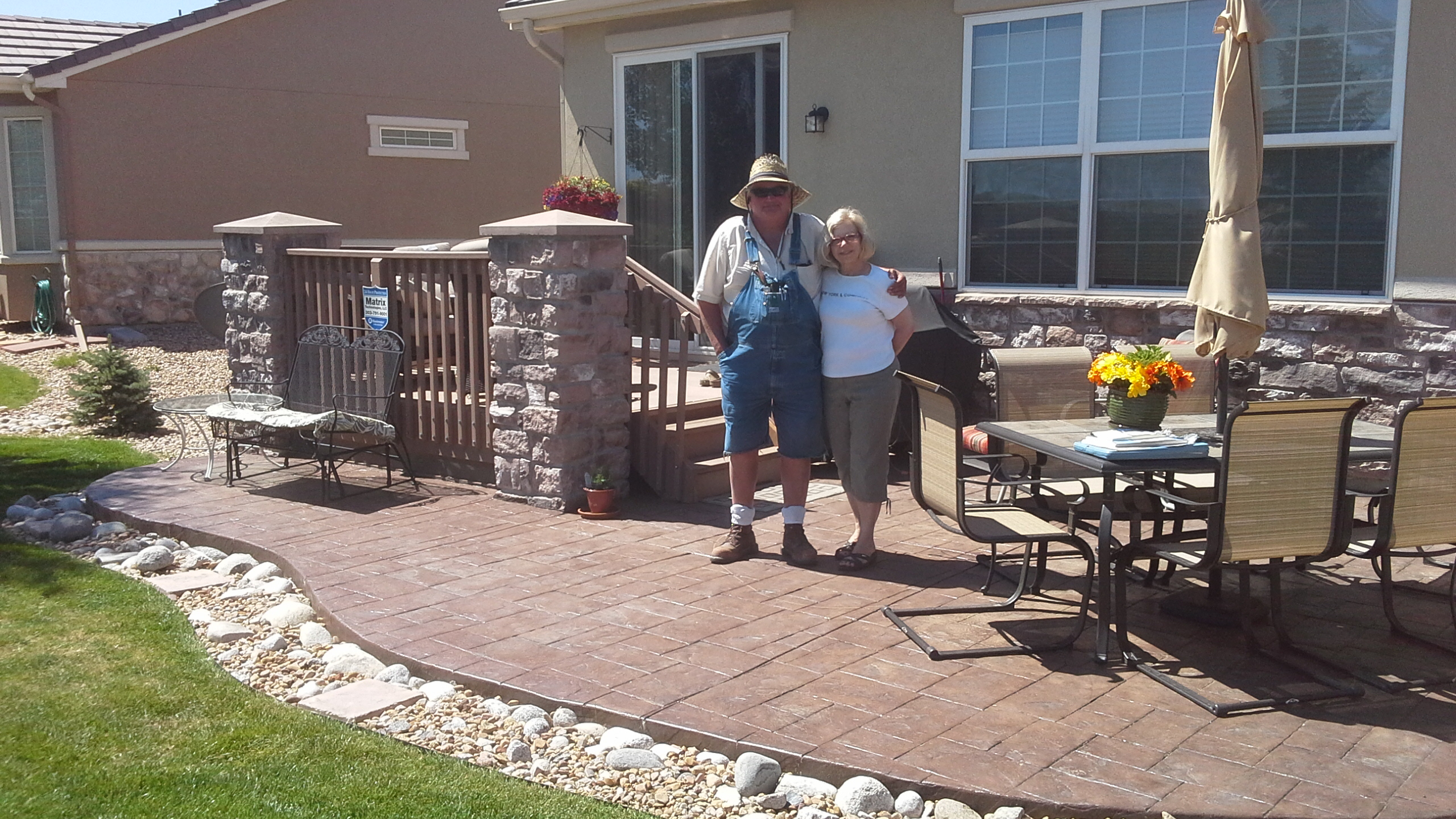 Stamped Concrete Patio Landscaping Don King Landscaping Inexpensive for sizing 2560 X 1440