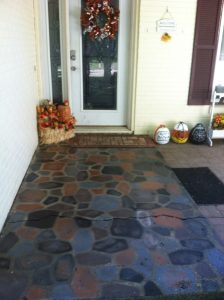 The Smart Momma Spray Painted Faux Stones On Concrete Patio regarding dimensions 1195 X 1600