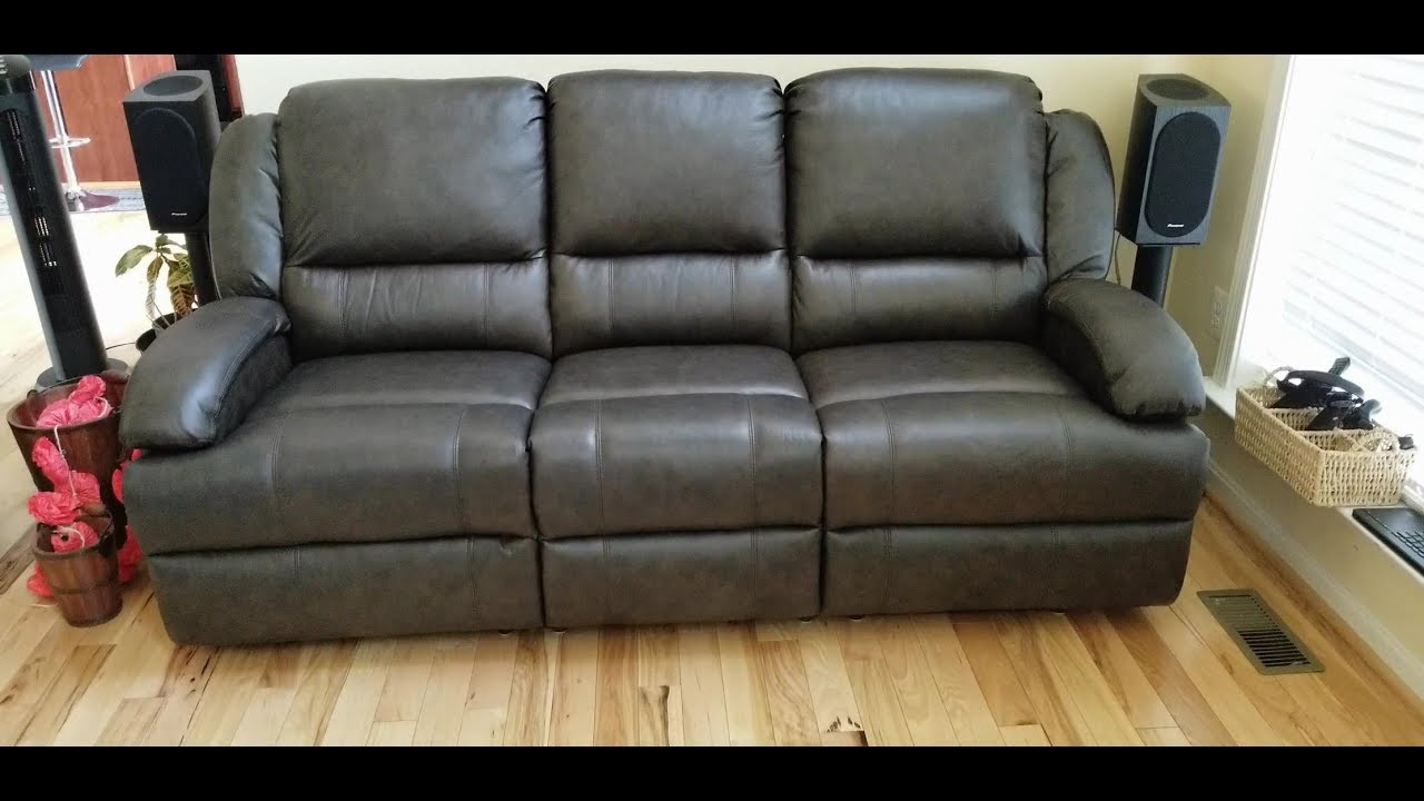 bjs top grain leather sofa