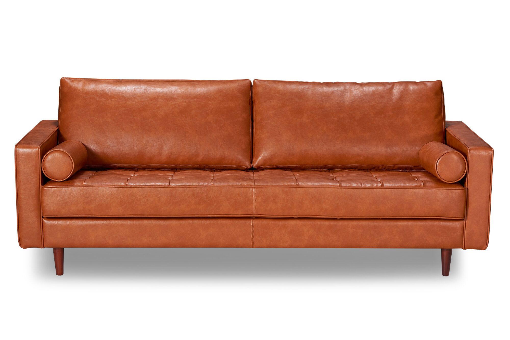 bombay leather sofa caramel