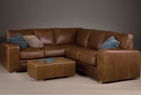 Broad Arm Leather Corner Sofa With A Footstool Leather intended for dimensions 1476 X 984