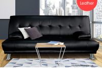 Details About Manhattan Sofa Bed Faux Leather Lounge Couch Futon Furniture Suite Black pertaining to proportions 1200 X 1200