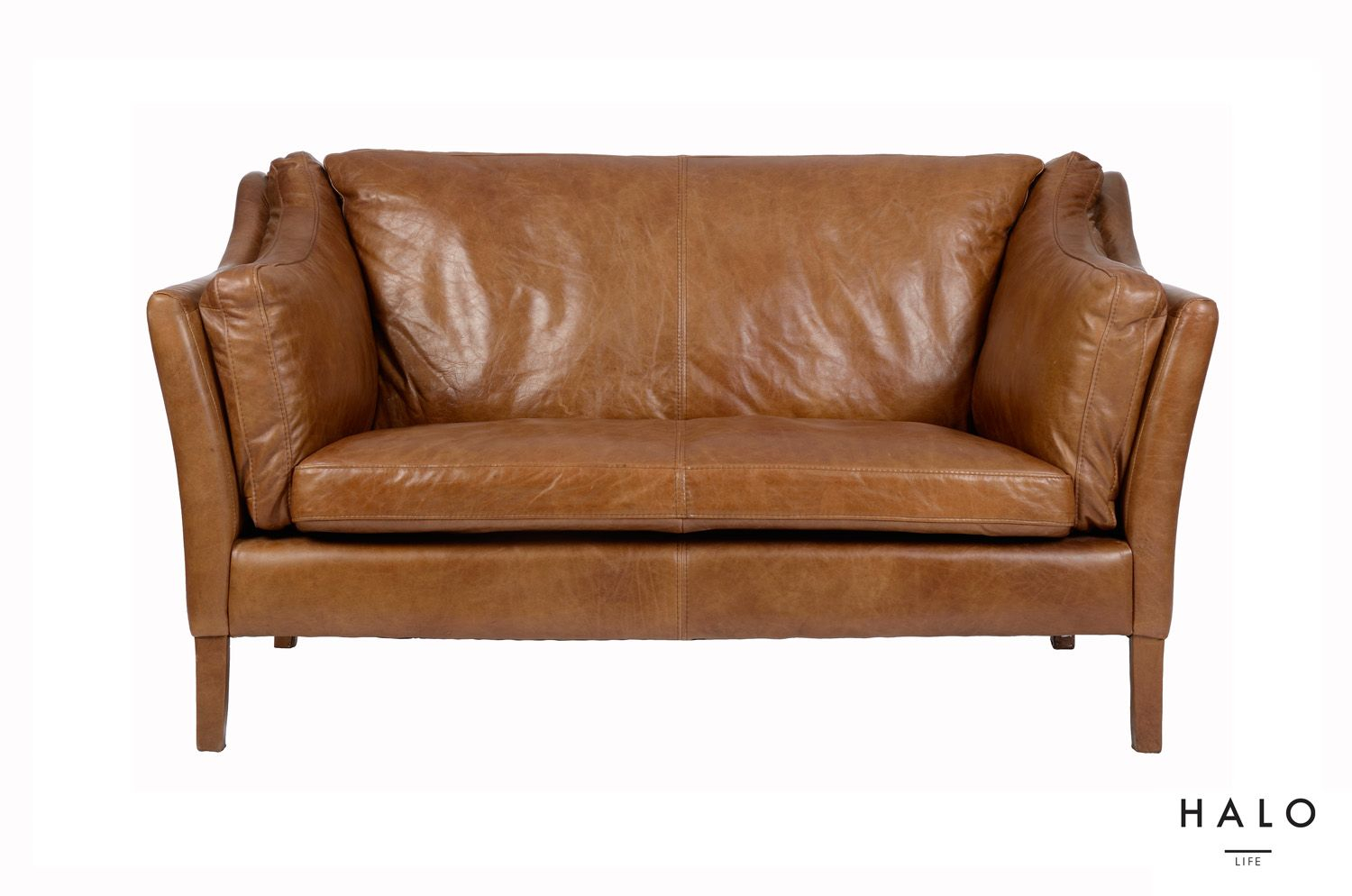 halo 2 seater leather sofa