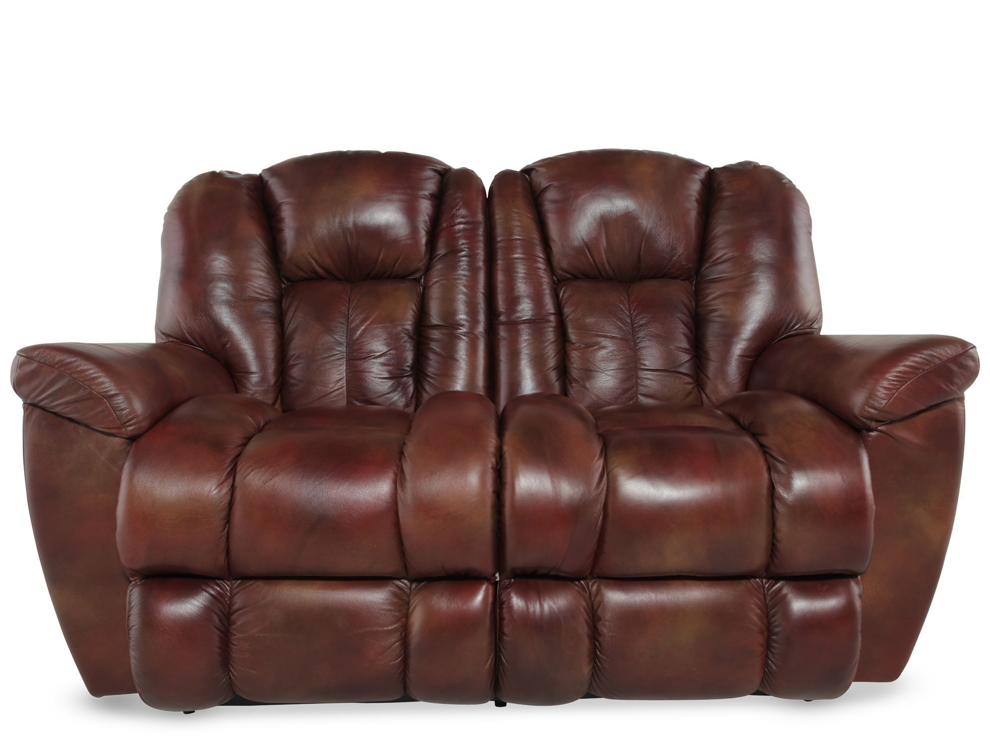 maverick top grain leather sofa