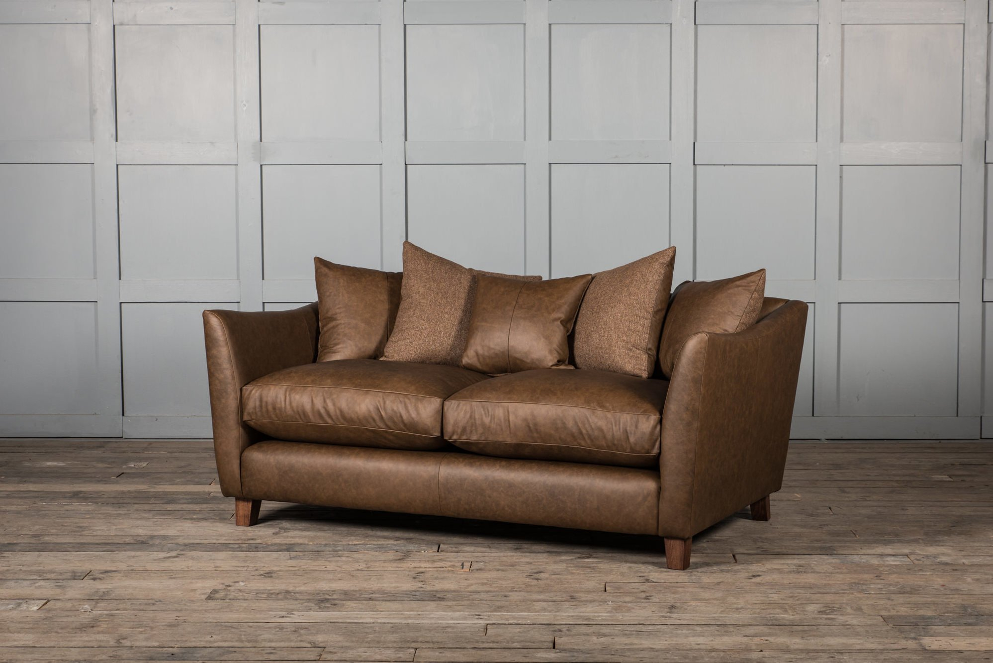 scatter back leather sofa