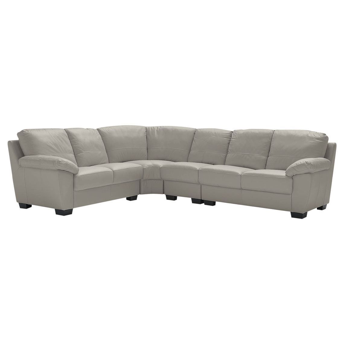 Lucas 6 Seat Leather Corner Modular Sofa Silver Grey regarding sizing 1140 X 1140
