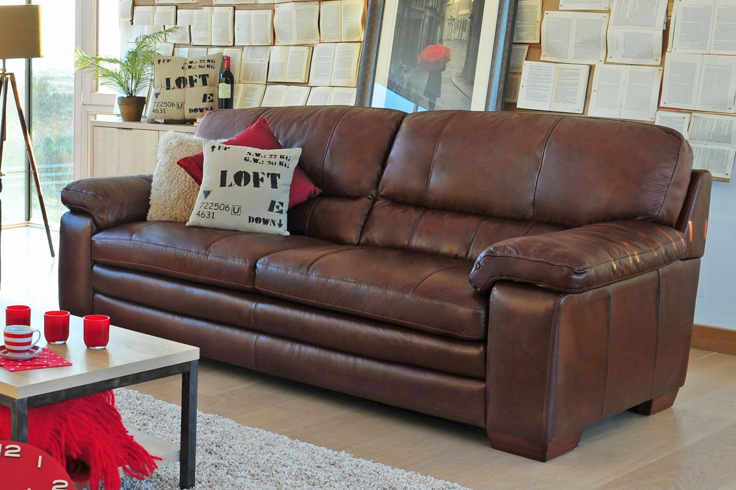harvey leather pwr sofa