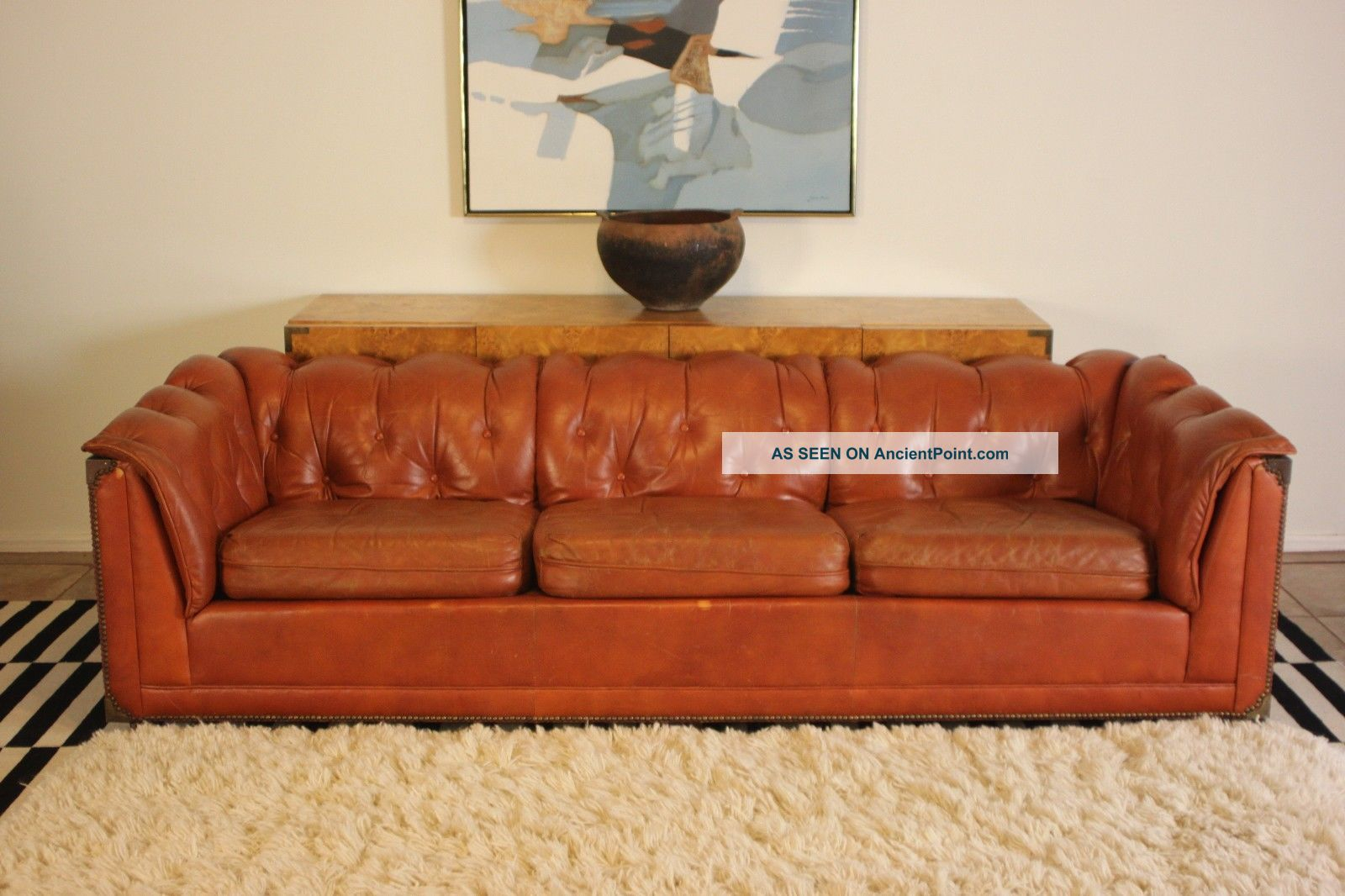 schafer bros leather sofa