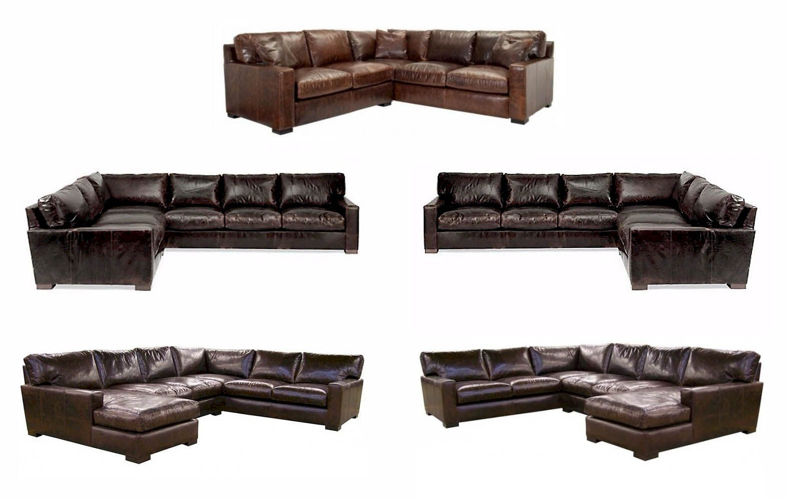 napa maxwell oversized seating leather sofa set
