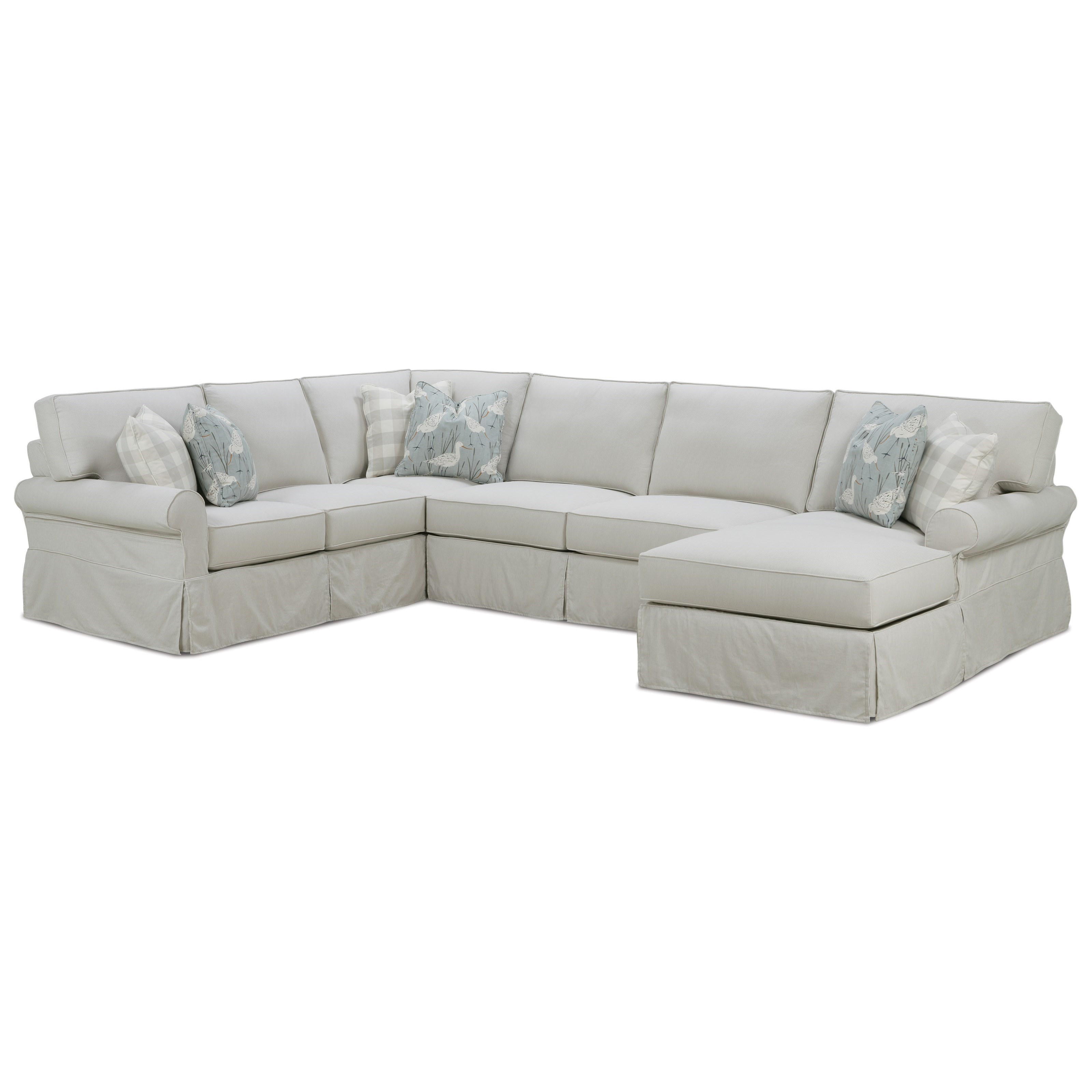 Rowe Easton Casual Sectional Sofa With Slipcover Baers in dimensions 3200 X 3200