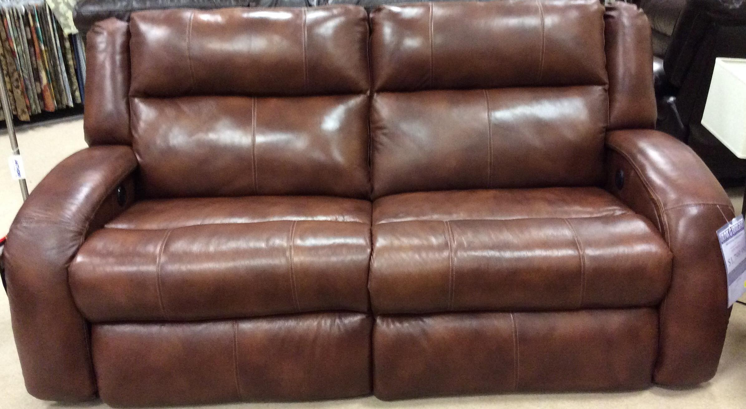 maverick dual reclining leather sofa