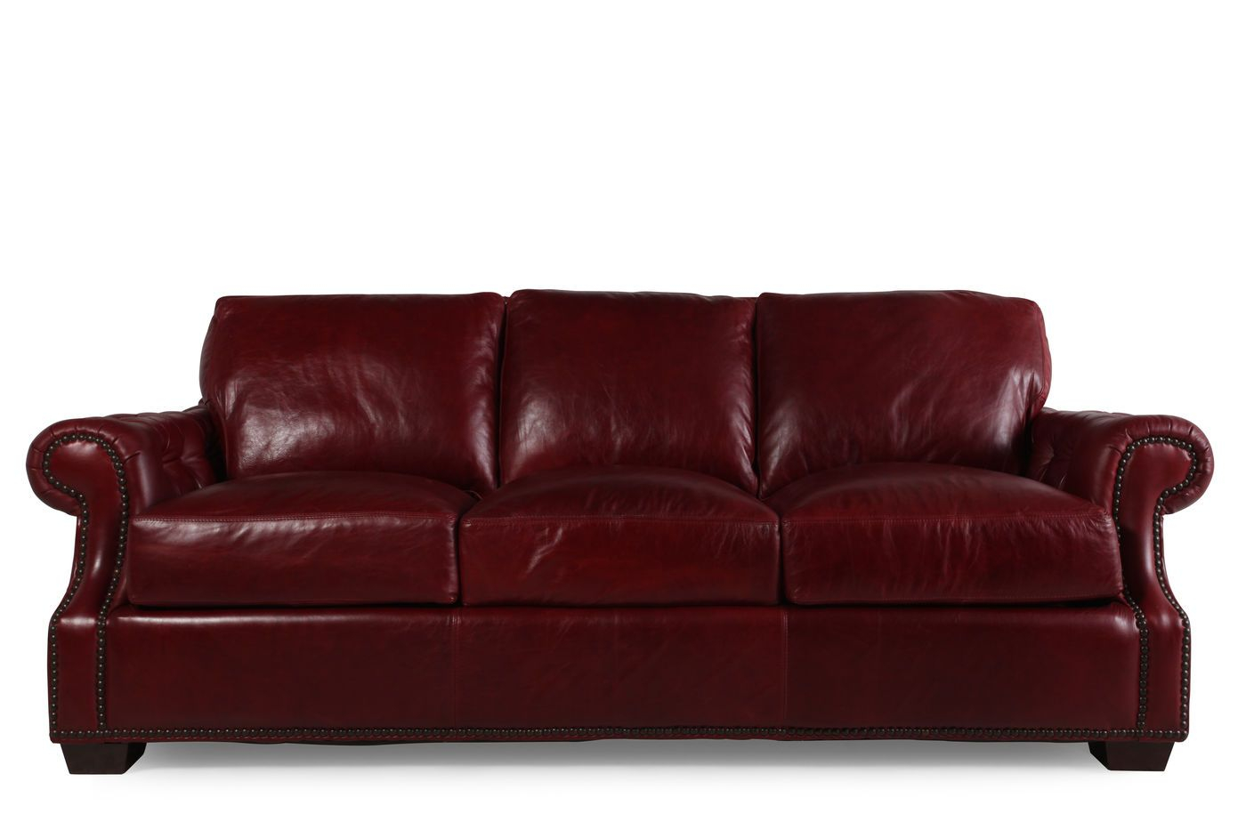 marsala leather full sleeper sofa