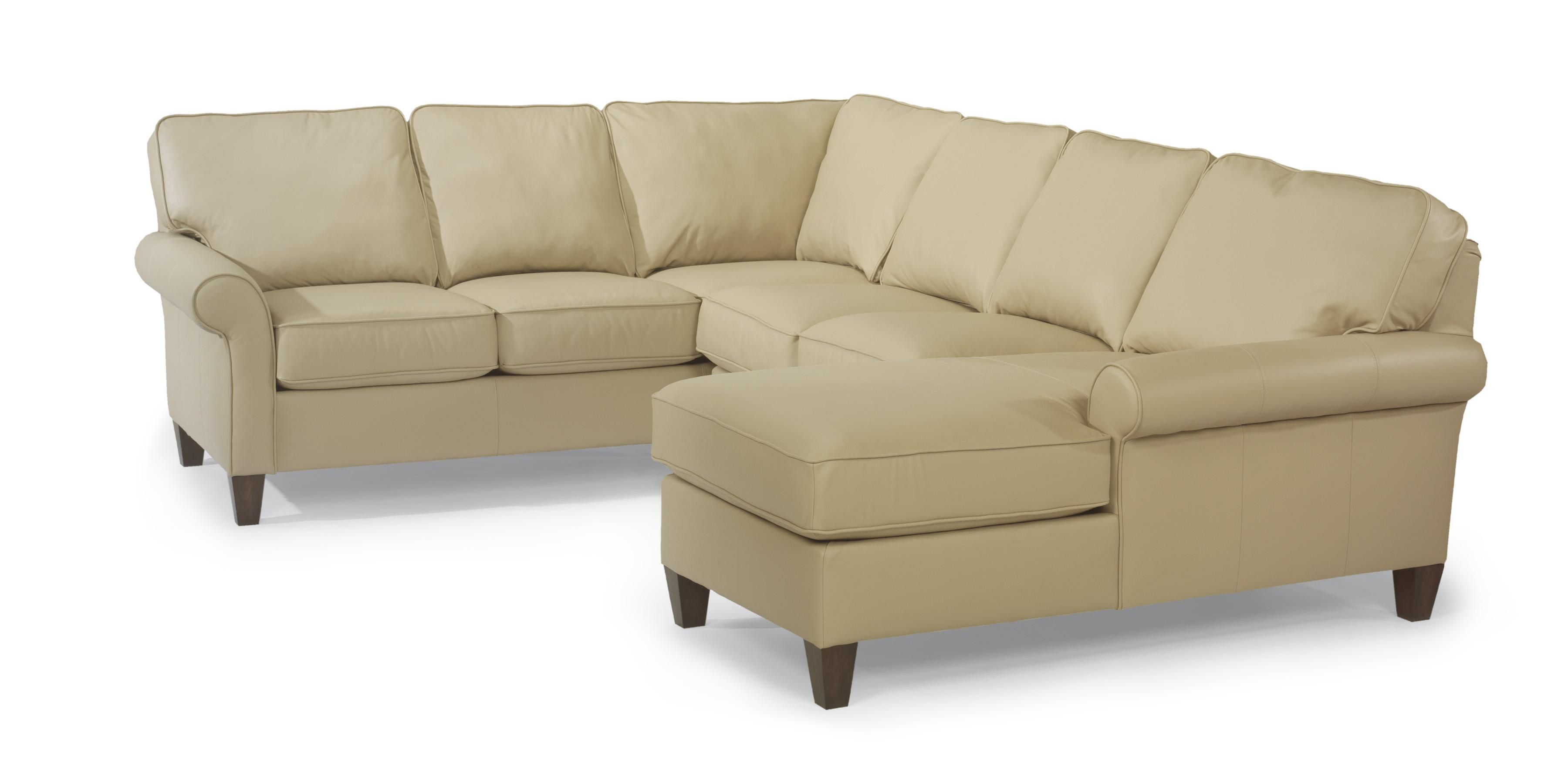 flexsteel westside leather sofa