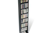 Slim Multimedia Storage Tower Oak And Black intended for dimensions 1000 X 1000